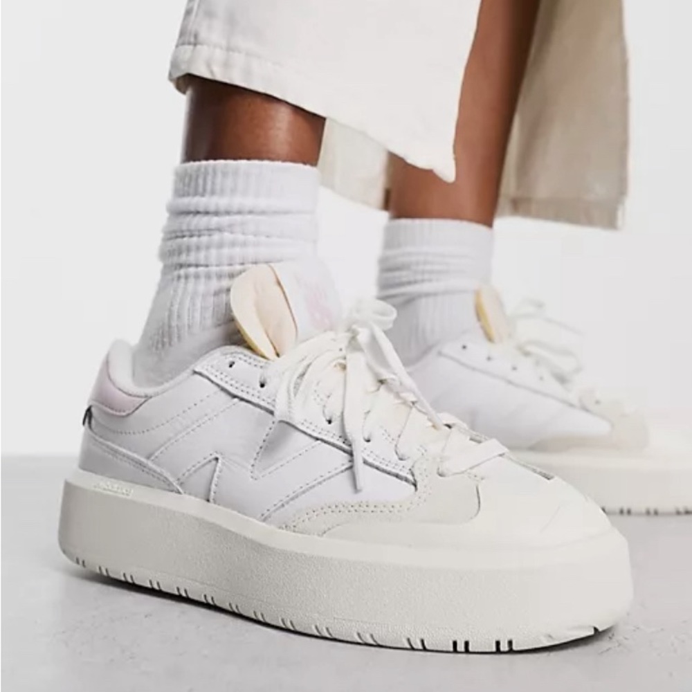 New Balance CT302 White & Pink Sneakers